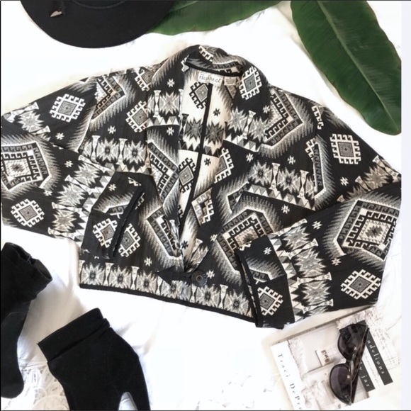 Vintage jacket by Flashback. Black & white Cropped - Picture 2 of 6